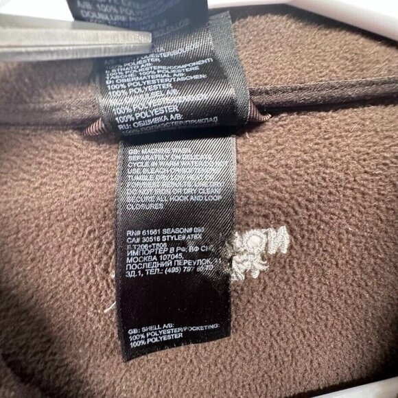 The North Face Girls Fleece Jacket Size Large Chocolate Brown Full Zip Pockets - Picture 7 of 11